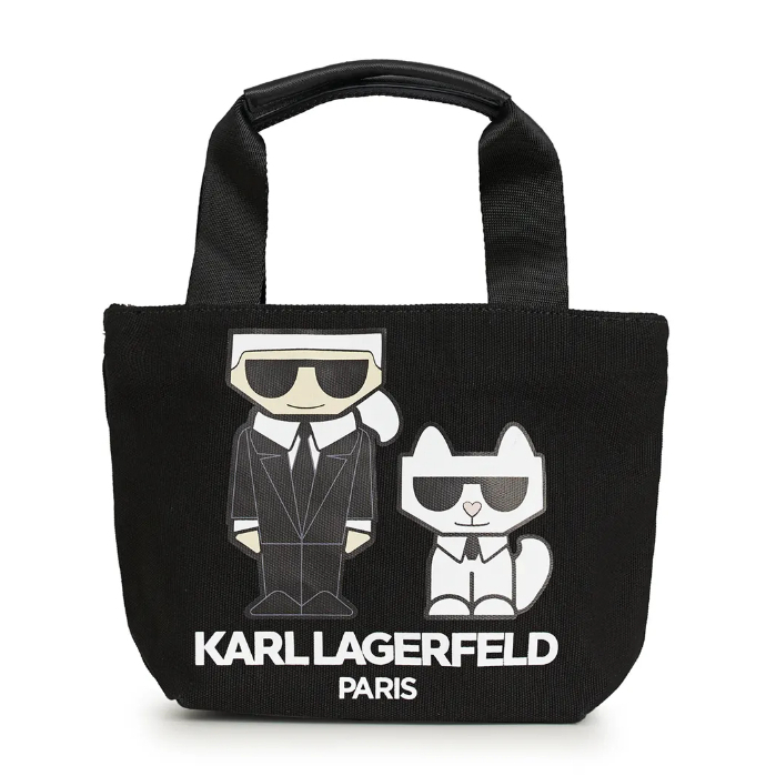 KARL LAGERFELD KRISTEN Canvas Crossbody Bag Black Tas Selempang Wanita Hitam
