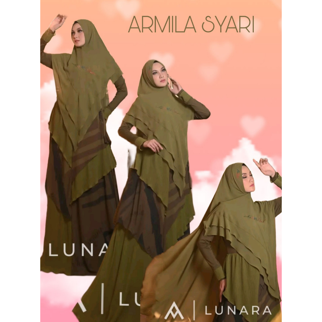 ARMILA SYARI I LUNARA I BAJU SET SYARI I DRESS SYARI