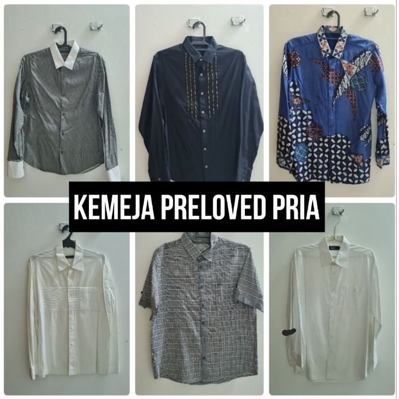 Kemeja pria brand/kemeja lengan panjang/kemeja lengan pendek/ baju preloved pria/kemeja cowok bekas 