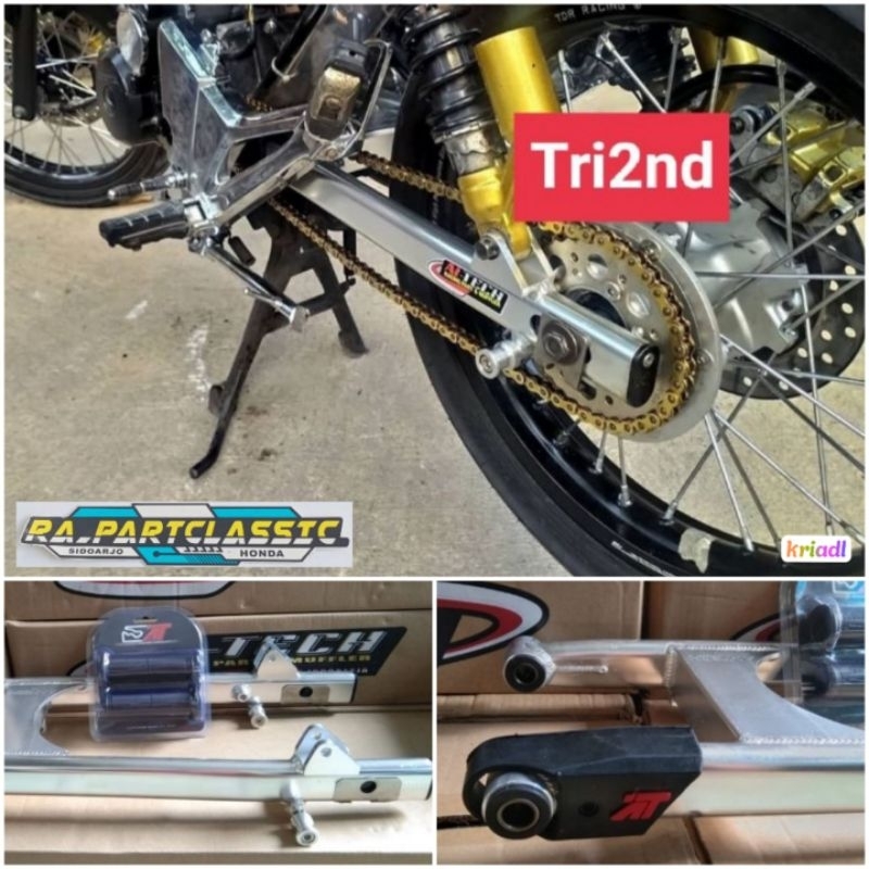 ARM AITECH TIGER REVO TIGER OLD SILVER SWING ARM TIGER AITECH OVAL POLOS SILVER SET KARET ARM SET BO