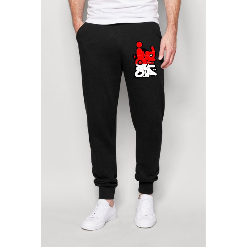 Celana panjang pria jogger fleece celana olahraga cowok celana training celana laki laki dewasa indo