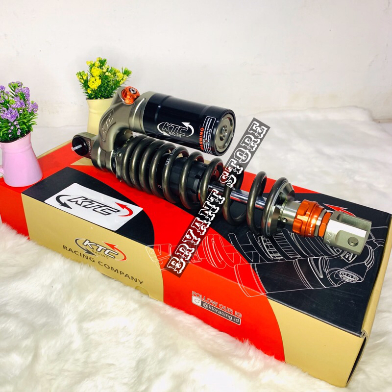 SHOCK BREAKER KTC RACING EVO ORIGINAL SINGLE SHOCK TABUNG ATAS SERIES MATIC 310MM 330MM 340MM DOUBLE KLIK DUMPER MIO XEON VARIO BEAT SCOOPY