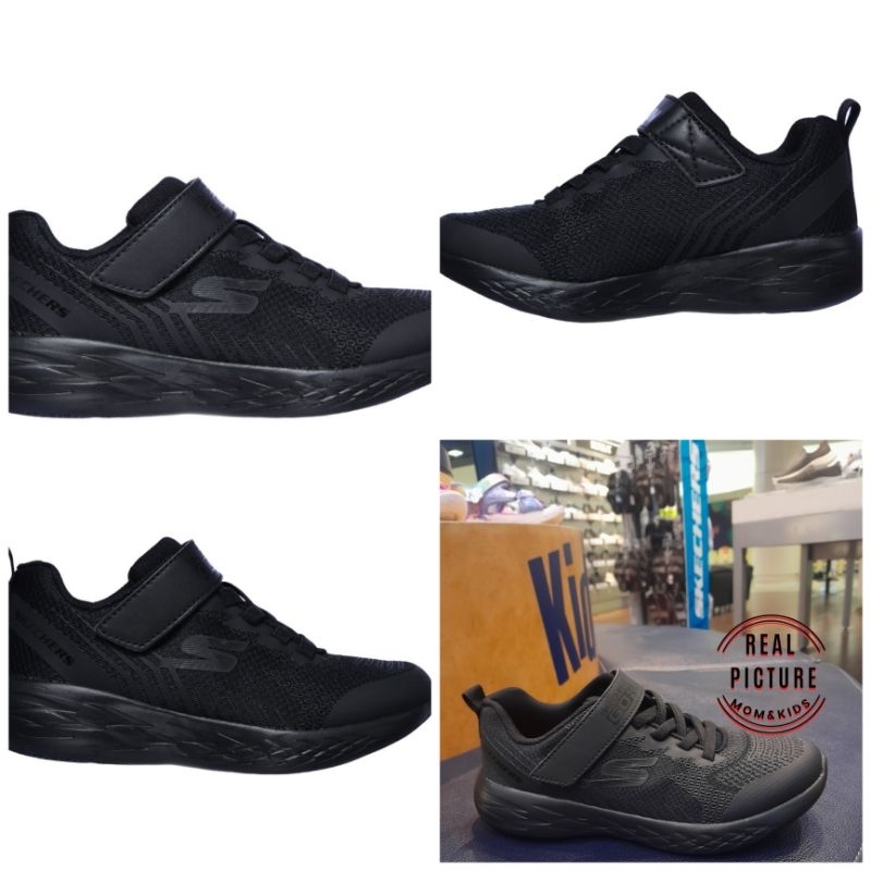 SKECHERS GO RUN 600 KIDS ORIGINAL 31/ SEPATU SEKOLAH HITAM ANAK COWOK CEWEK