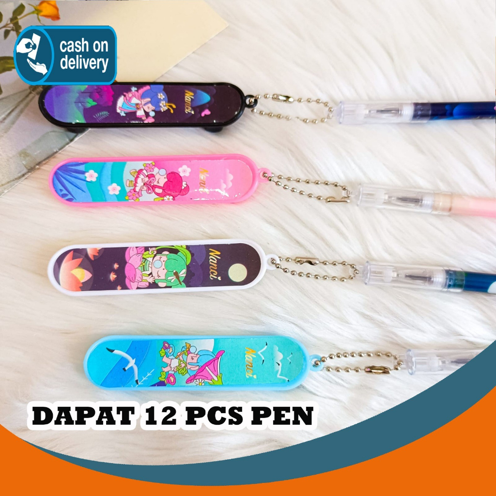 

SELUSIN PULPEN SKATEBOARD NANCY CEWE WANITA PRINCESS KOREA KIMONO HANBOK LUCU PEN GANTUNGAN KARET BOLPEN ALAT TULIS KANTOR COD TERMURAH