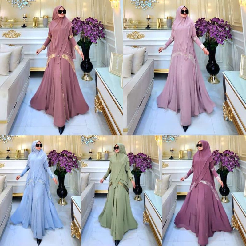 BINAR SERIES Gamis Syar'i Original by Syafeera