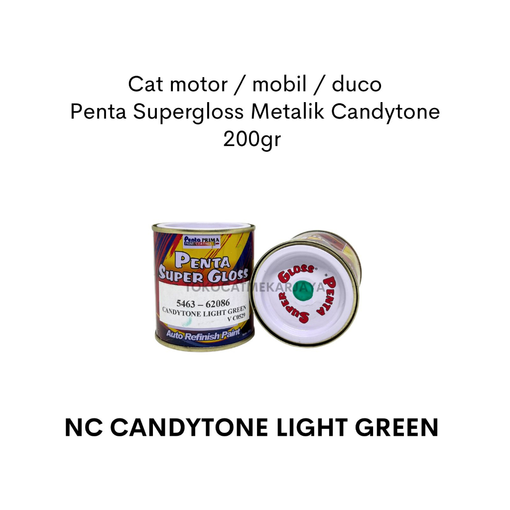 Cat Penta Supergloss CANDYTONE LIGHT GREEN 200gram / Cat mobil motor candy / cat candy glossy / cat 