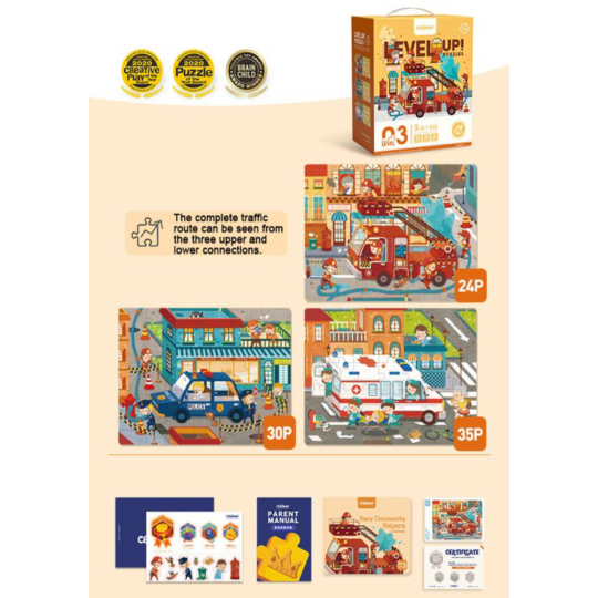 

- Promo Mideer 1 Level Level Puzzle CT7049 Artist 2 Level Up Edukasi Level - Mainan 3 Berkualitas LVL 3