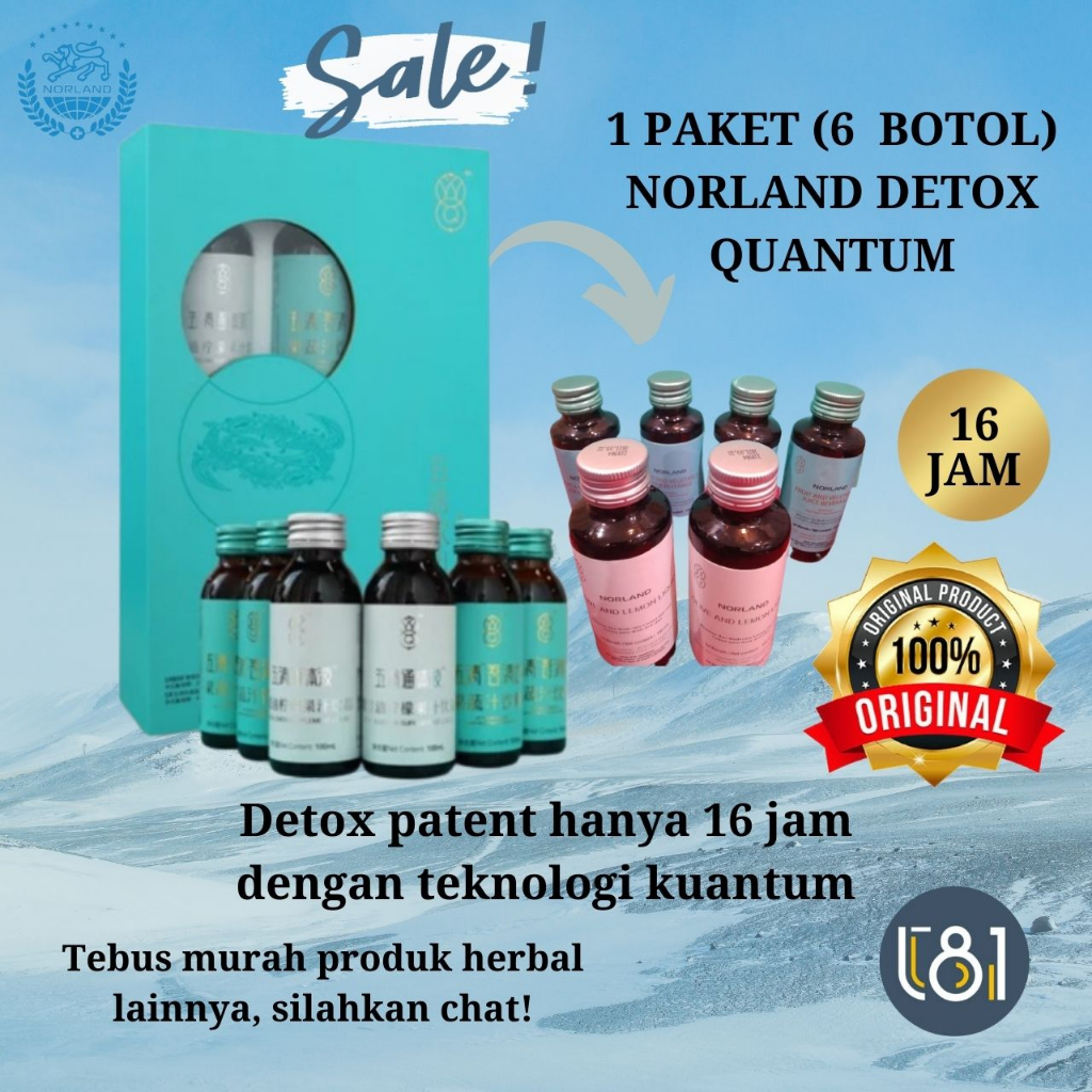 Norland WuQing Detox Pro Pack 100% ORI Gratis 1 Box B28 Bioalpha Antioksidan