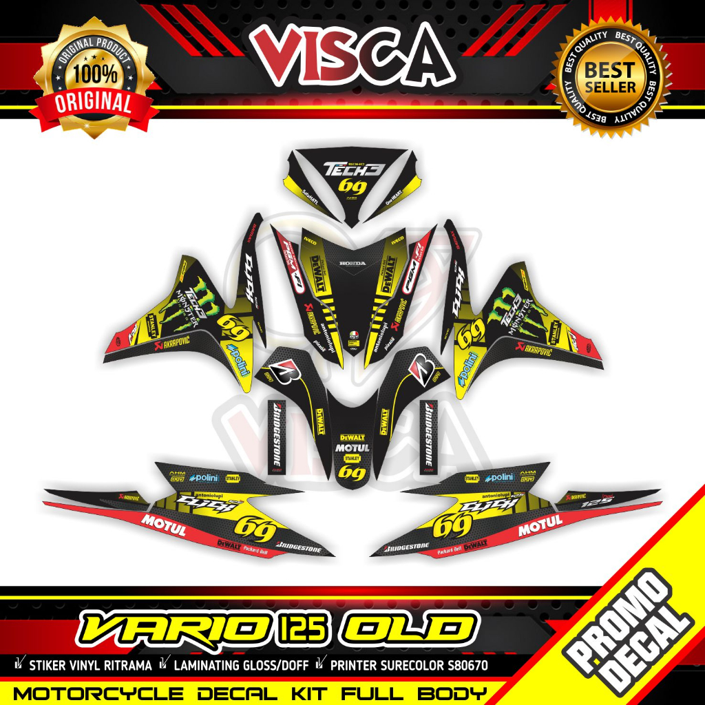 Decal Vario 125 Old Full Body Stiker Vario 125 Old Keren Full Body Striping Vario 125 Old Full Body 
