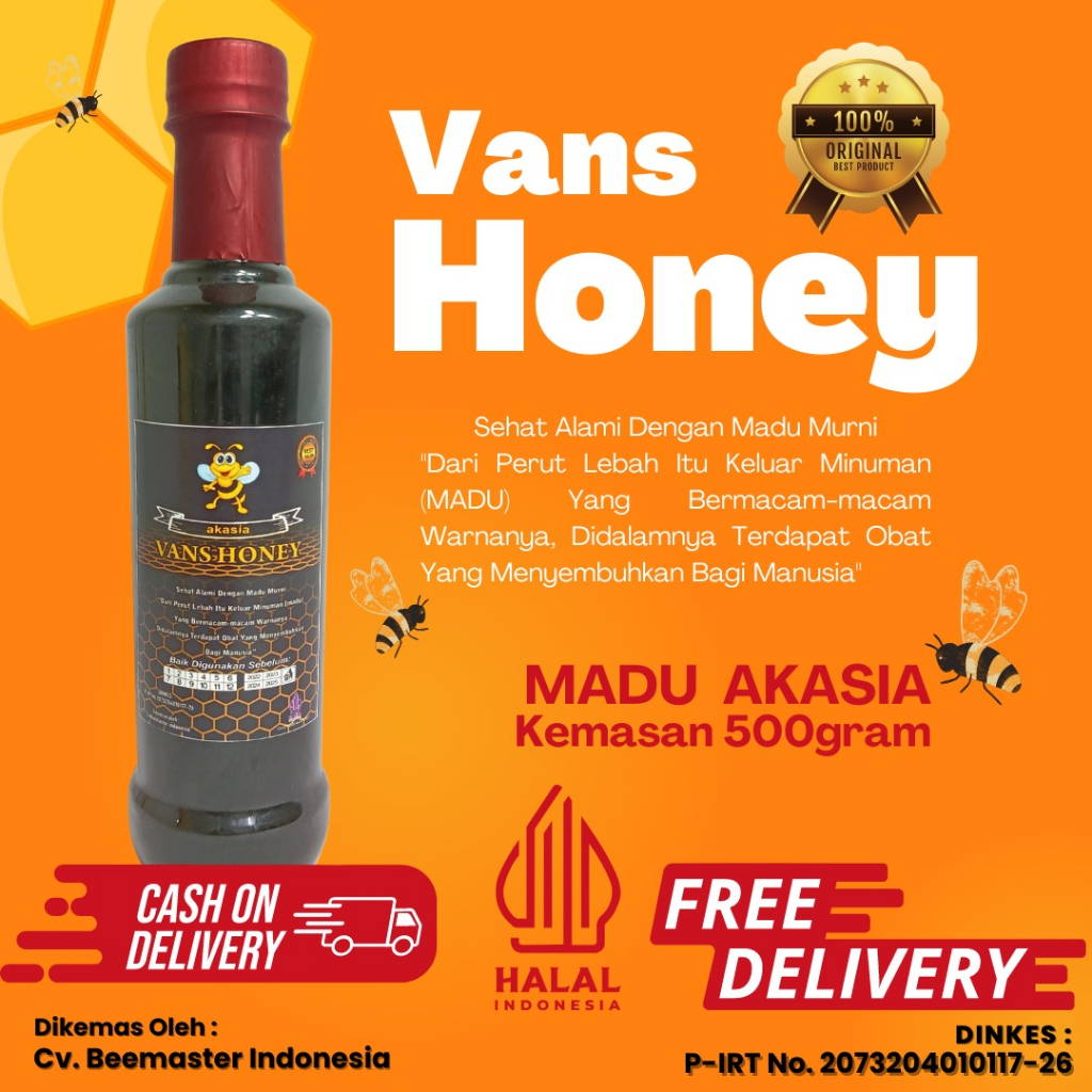 

MADU AKASIA 500G MURNI ASLI 100% ALAMI PURE NATURAL HONEY