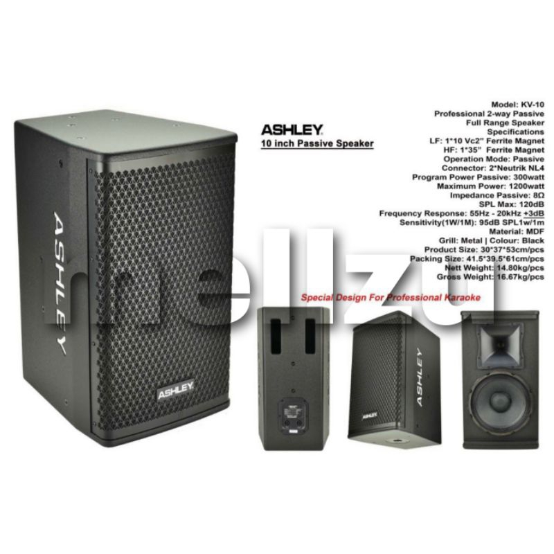 Speaker Pasif Ashley KV 10 Original 10 inch Passive ASHLEY KV10