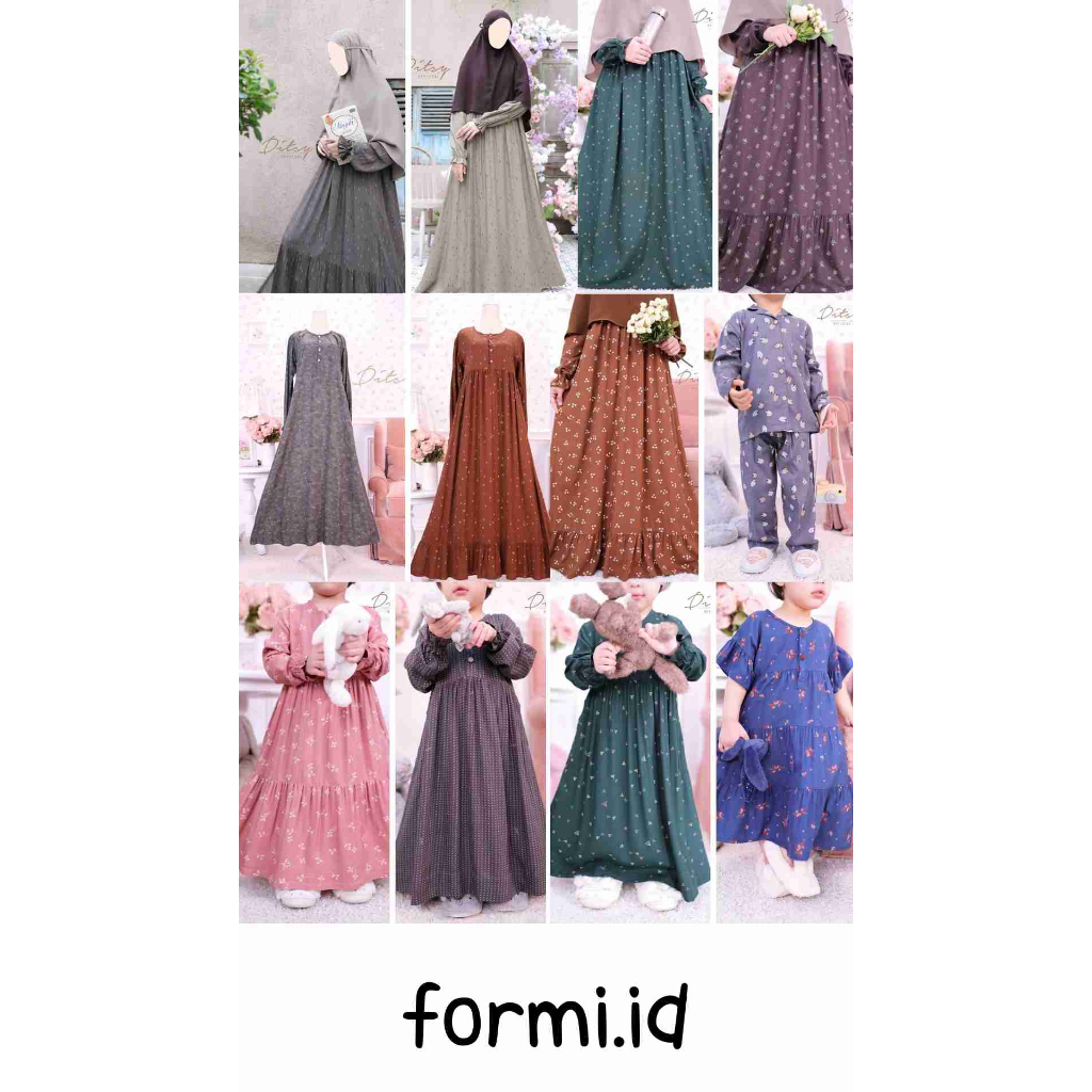 Ditsy Juli Auden Jade size M Little Ditsy size 2 Zelie Grey size M Zelie Taupe size M Nayella Dark B