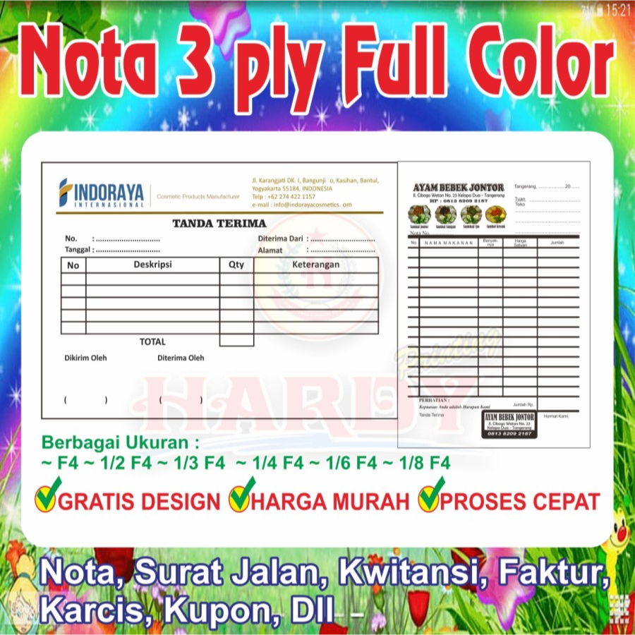 

Nota Full Color F4 3 ply