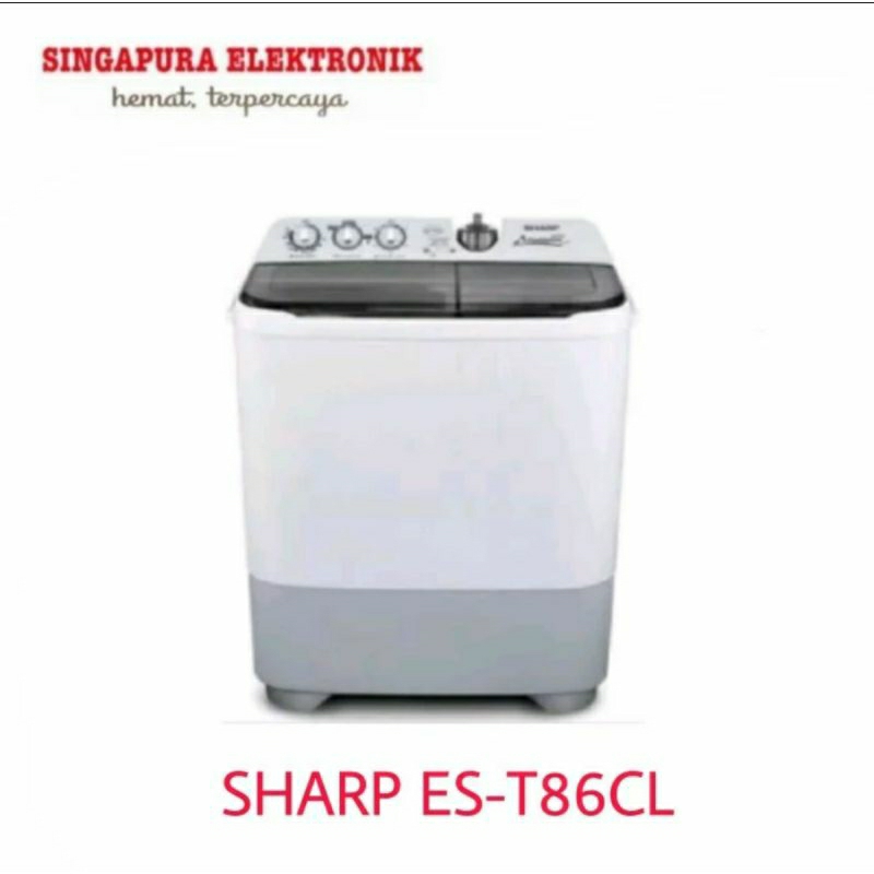 Sharp Mesin Cuci 2 Tabung 8kg ES-T86CL