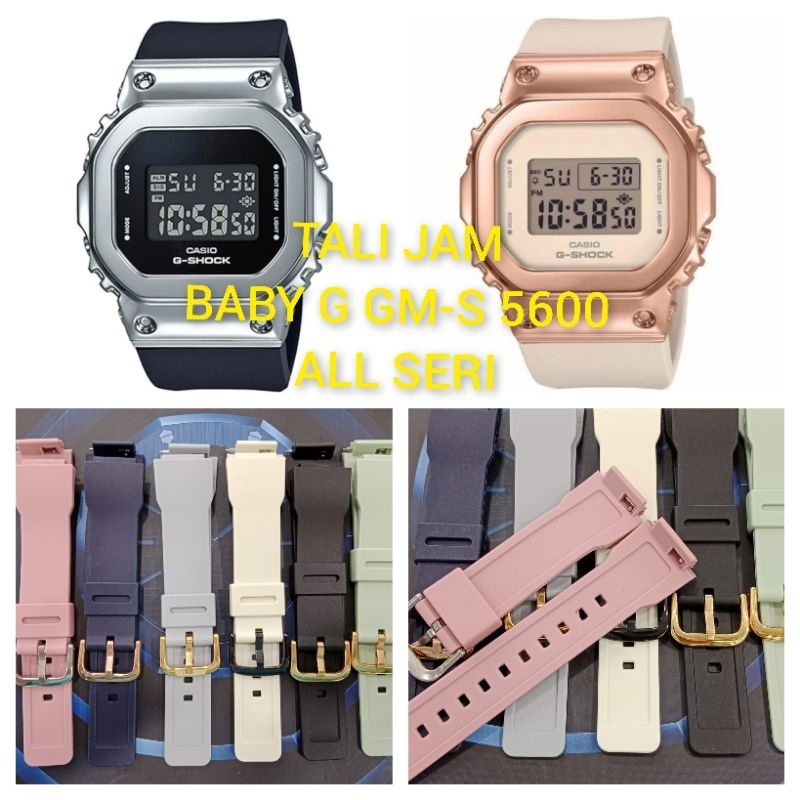 Tali jam tangan karet Baby G GM-S 5600/GMS 5600 All seri