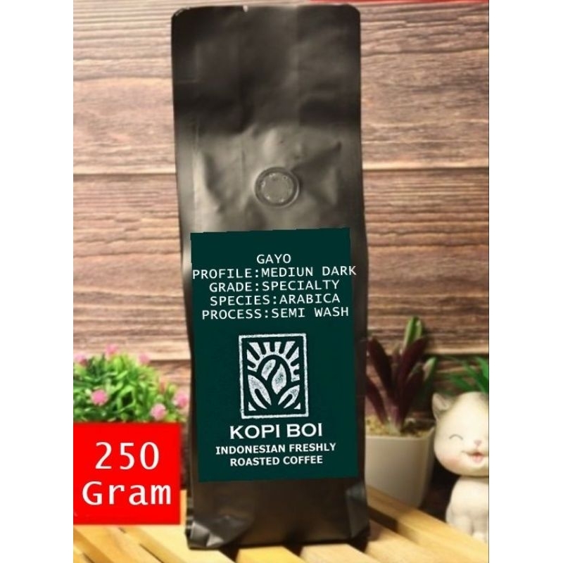 

Kopi Gayo Arabica Medium Dark Semi Wash 250gr