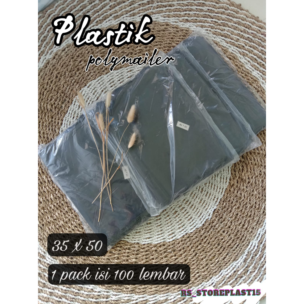 

Plastik polymailer hitam LDPE 35X50 isi 100 -plastik bungkus pecking online