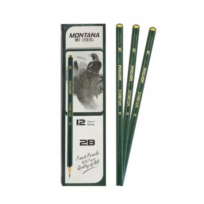 

PENSIL KAYU 2B HIJAU MURAH MONTANA / PROKENSO (12 PCS)