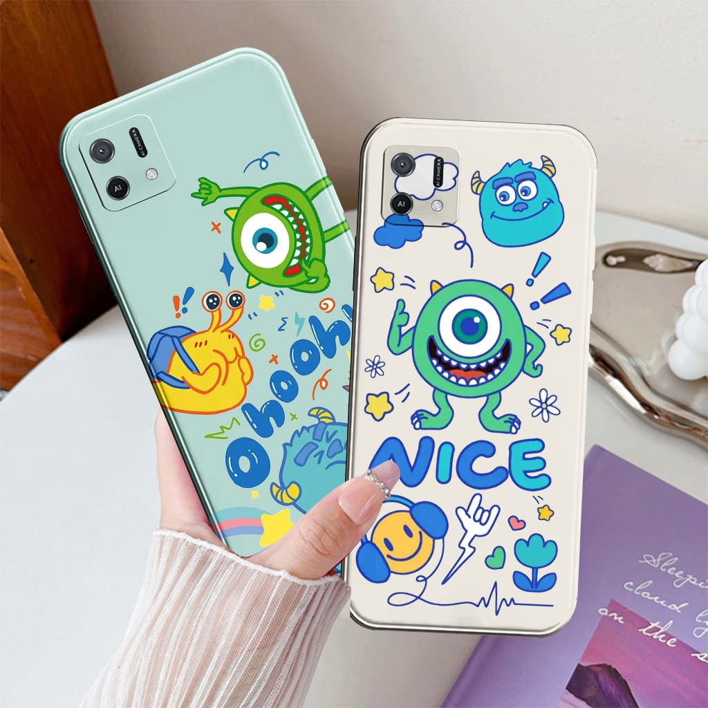 Softcase Oppo A16k / A16e - Motif Kartun Monster Lucu - Anti Slip