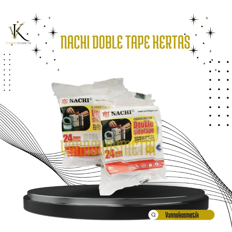

⭐VK⭐ Double Tape NACHI 24mm 10yards / Double Side Tape Nachi / Doble Tape NACHI Kertas / Isolasi Solasi / Perekat