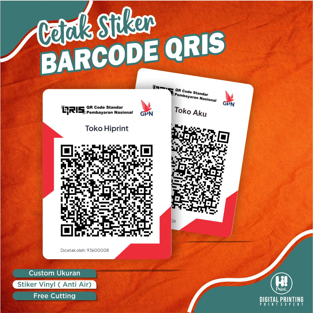 Cetak Stiker Barcode Qris