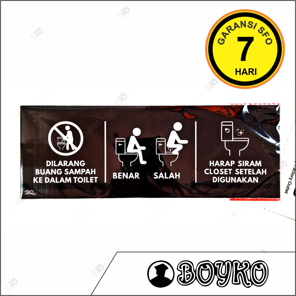 

Akrilik Himbauan Toilet Hitam - Acrylic Sign Standard 25 x 9 cm Full Black - SFO Semarang Official