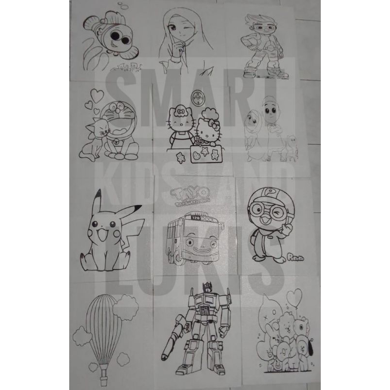

5 pcs Gabus Sterofoam Bergambar Ukuran 25 x 33 cm
