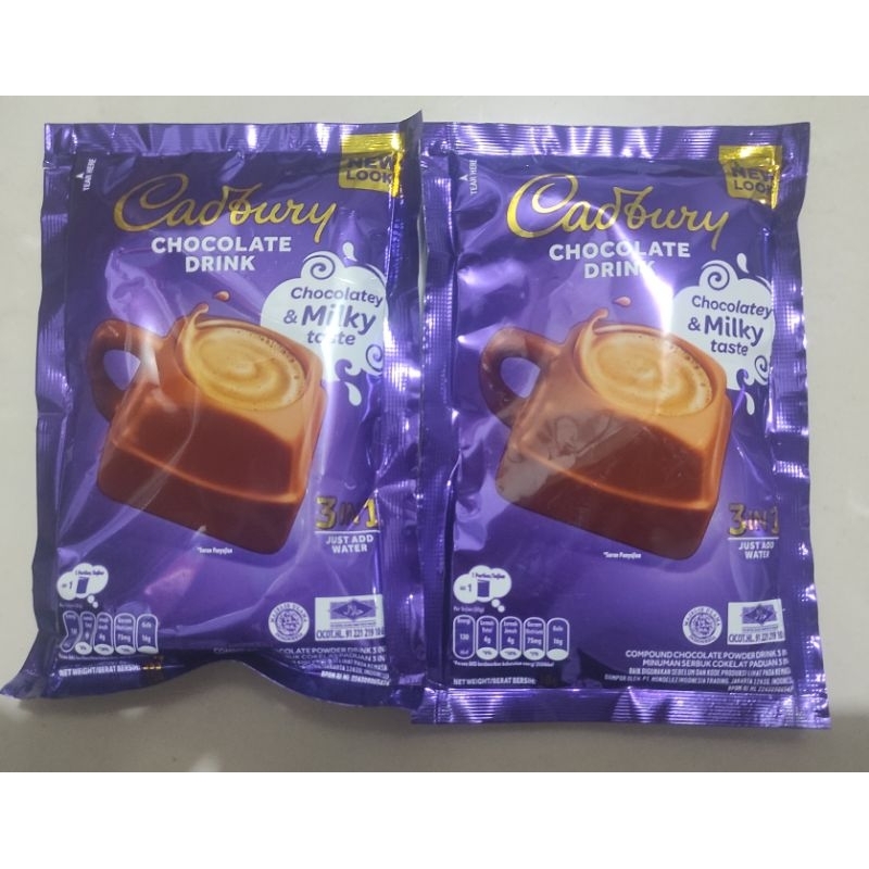 minuman cadbury chocolate drink/coklat bubuk sachet 30 gram