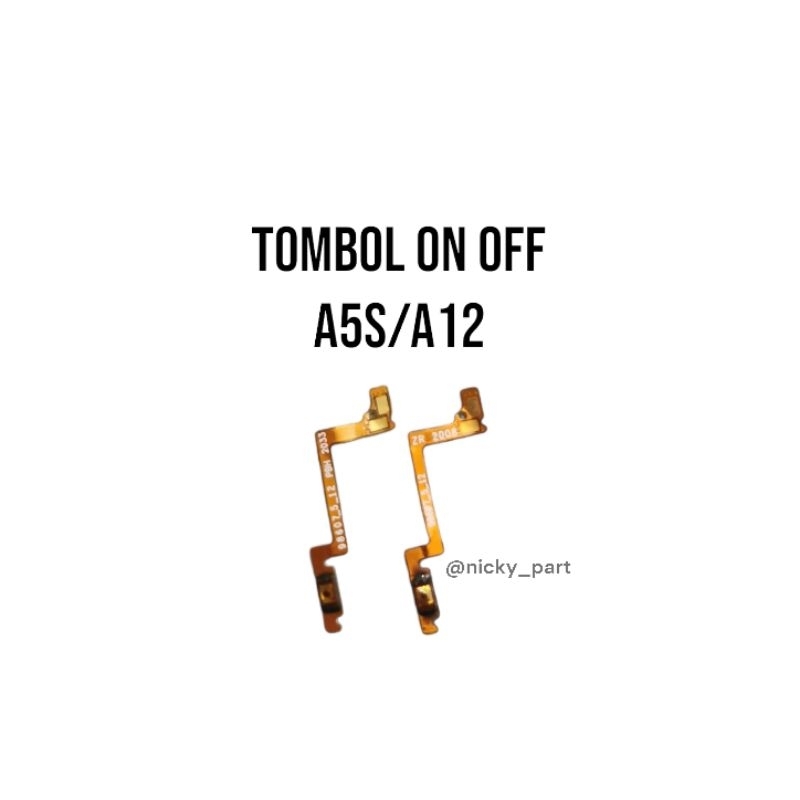 TOMBOL ON OFF A5S FLEXIBLE ON OFF OPPO A5S A12 TOMBOL POWER ORIGINAL