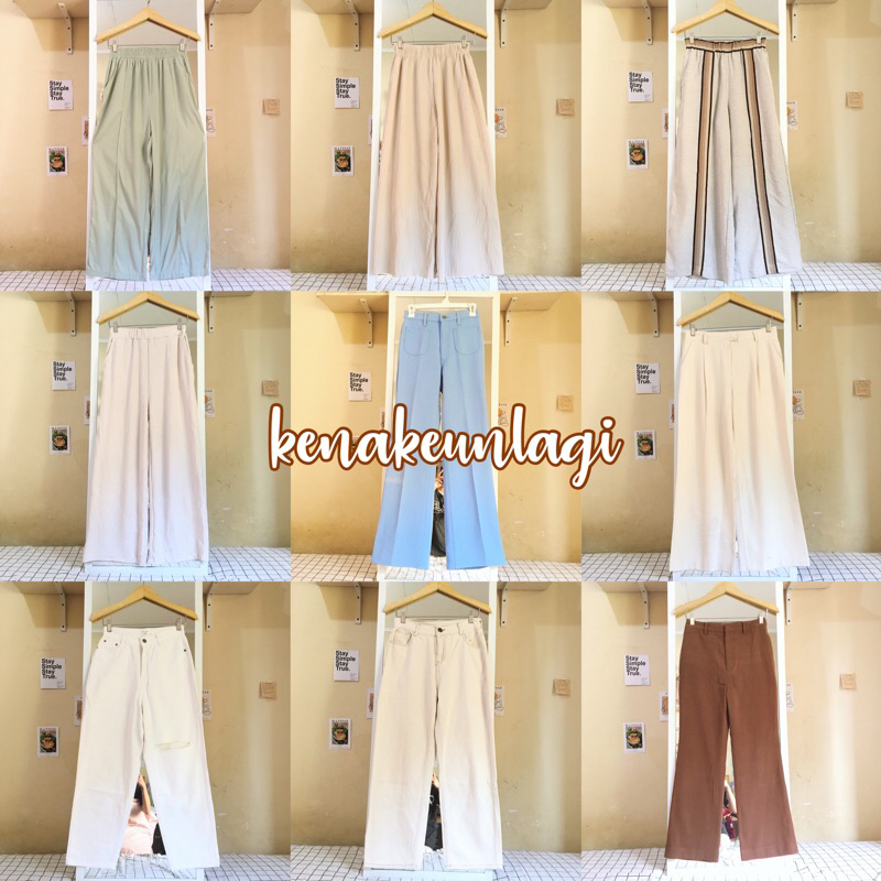 CELANA PANJANG CORDUROY | JEANS | KULOT | LINEN | BAHAN | HANGOUT | KERJA | OUTFIT KOREAN STYLE | MU