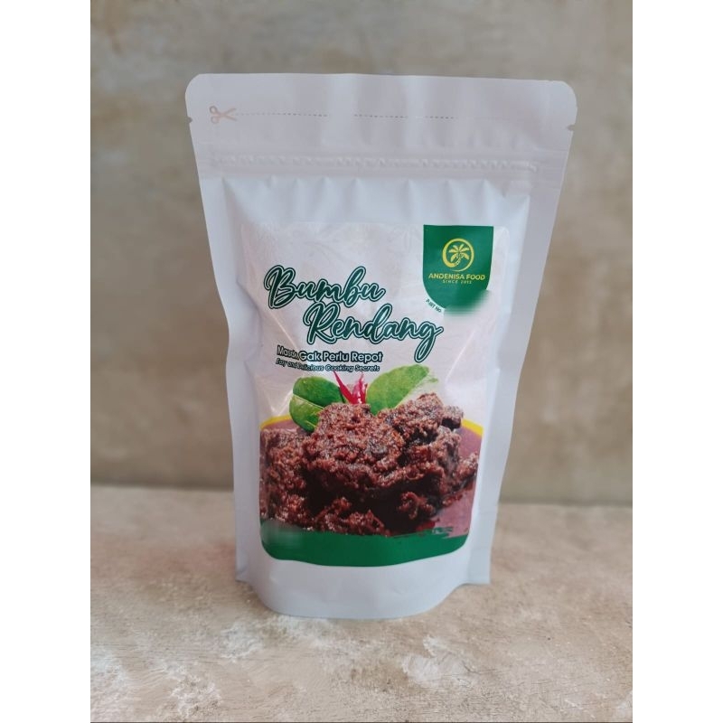 

Bumbu Rendang daging Andenisa Food untuk 1 kg daging (spicy)