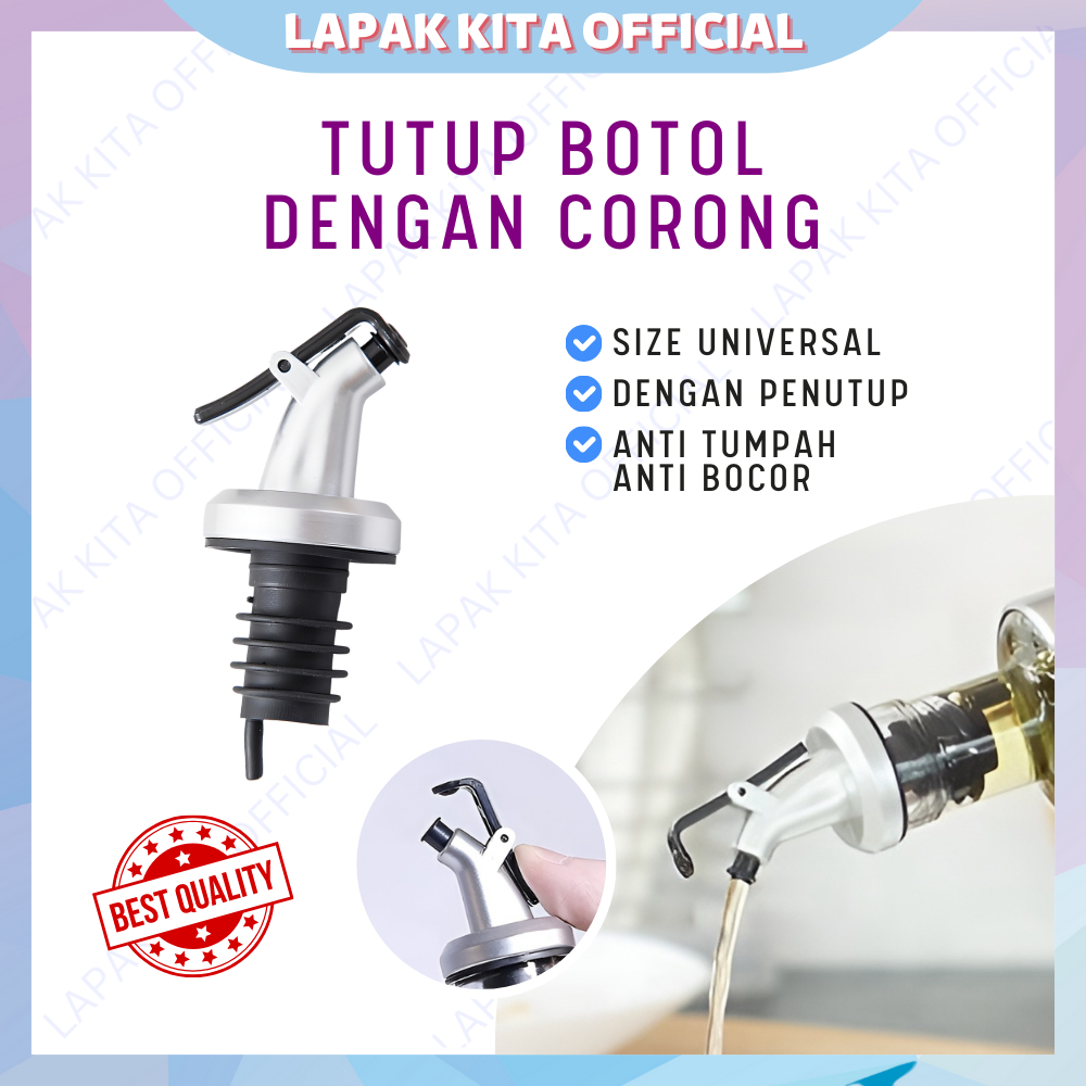 Tutup botol marjan otomatis seal penutup botol sirup tutup botol corong minyak