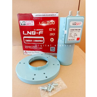 LNB LGSAT Parabola Dual C Band untuk 2 Receiver