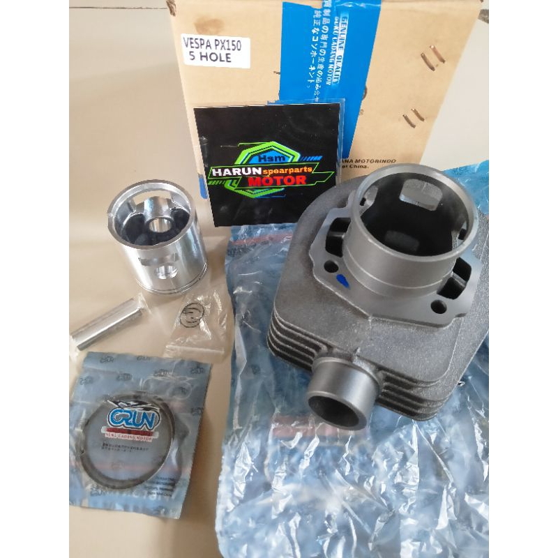 Blok Seher Komplit Vespa PX150 Excel 5Holes Lubang 5 Crun