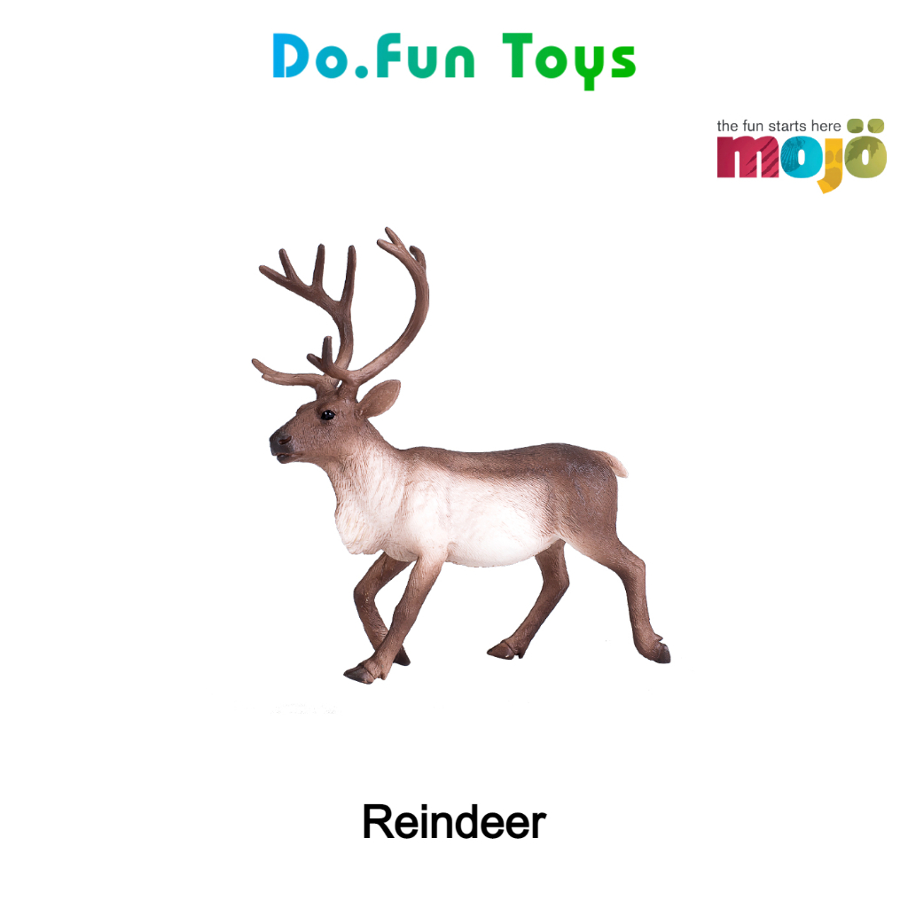 MOJO Animal Figurine | REINDEER / Mainan Miniatur Binatang Rusa Kutub