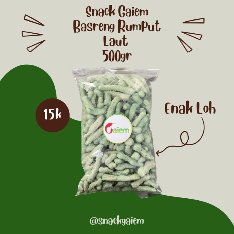 

Basreng rumput laut 500gr