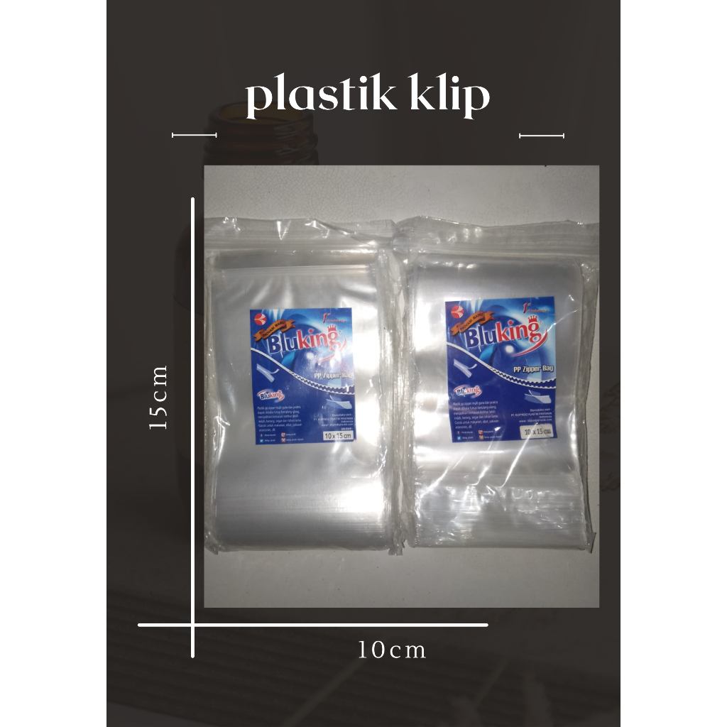 Plastik klip pp bening 10x15 ketebalan 0,05 isi 100