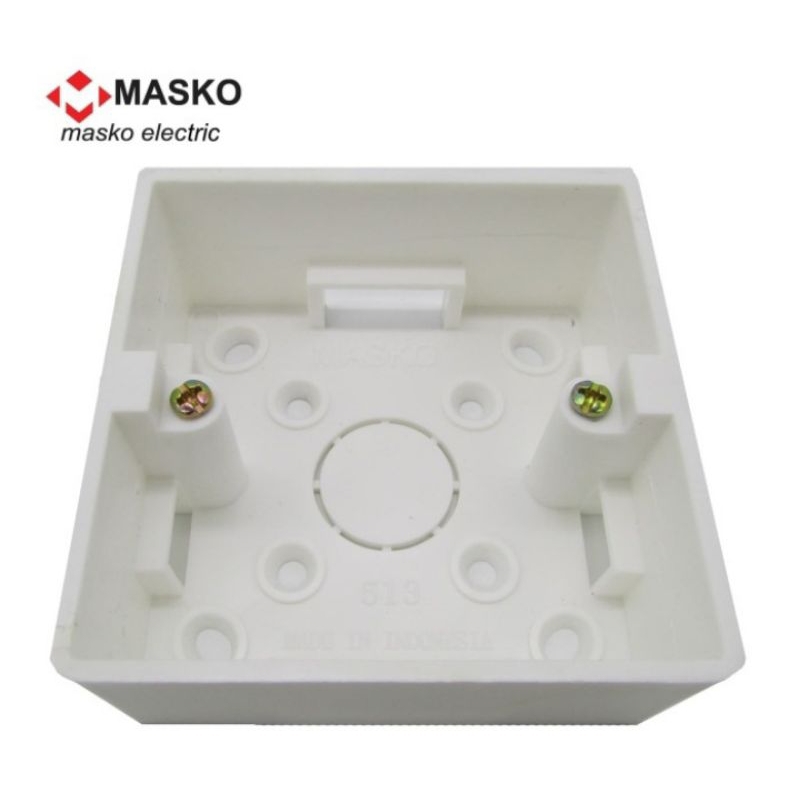 Imbodus MASKO Inbowdus IB/ OB/ Inbodus/ Inbow Dus/ Kotak Saklar Segi Putih 513/Tempat saklar/Rumah s
