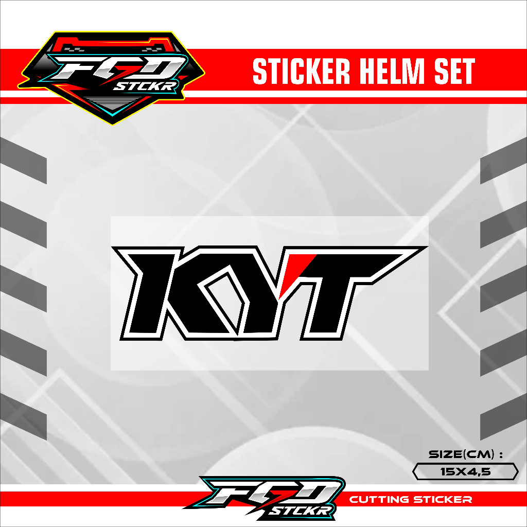 Stiker Logo KYT Helm / Sticker KYT / Stiker Helm / Stiker Logo KYT / Stiker Cutting
