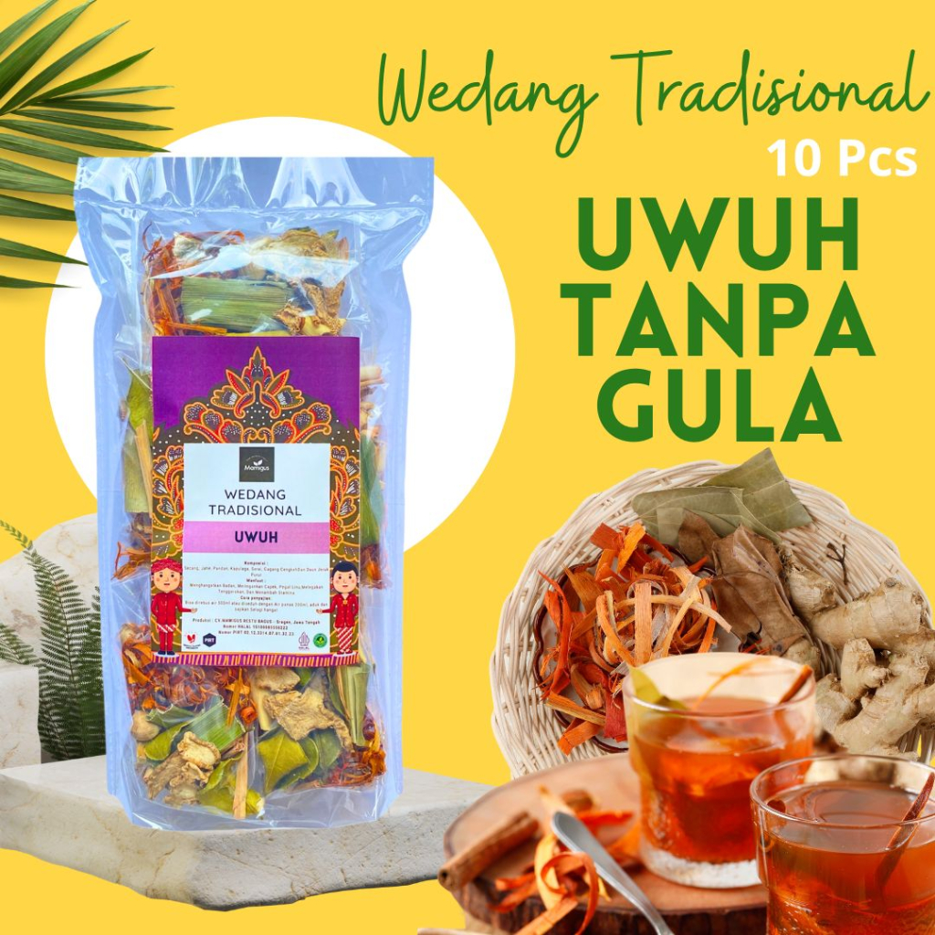 

PACK Wedang UWUH Tanpa Gula Khas Mamigus 10Pcs