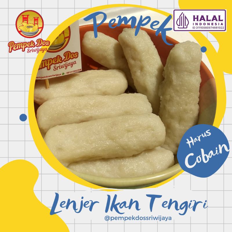 

Pempek Lenjer ikan tenggiri isi 10 pcs