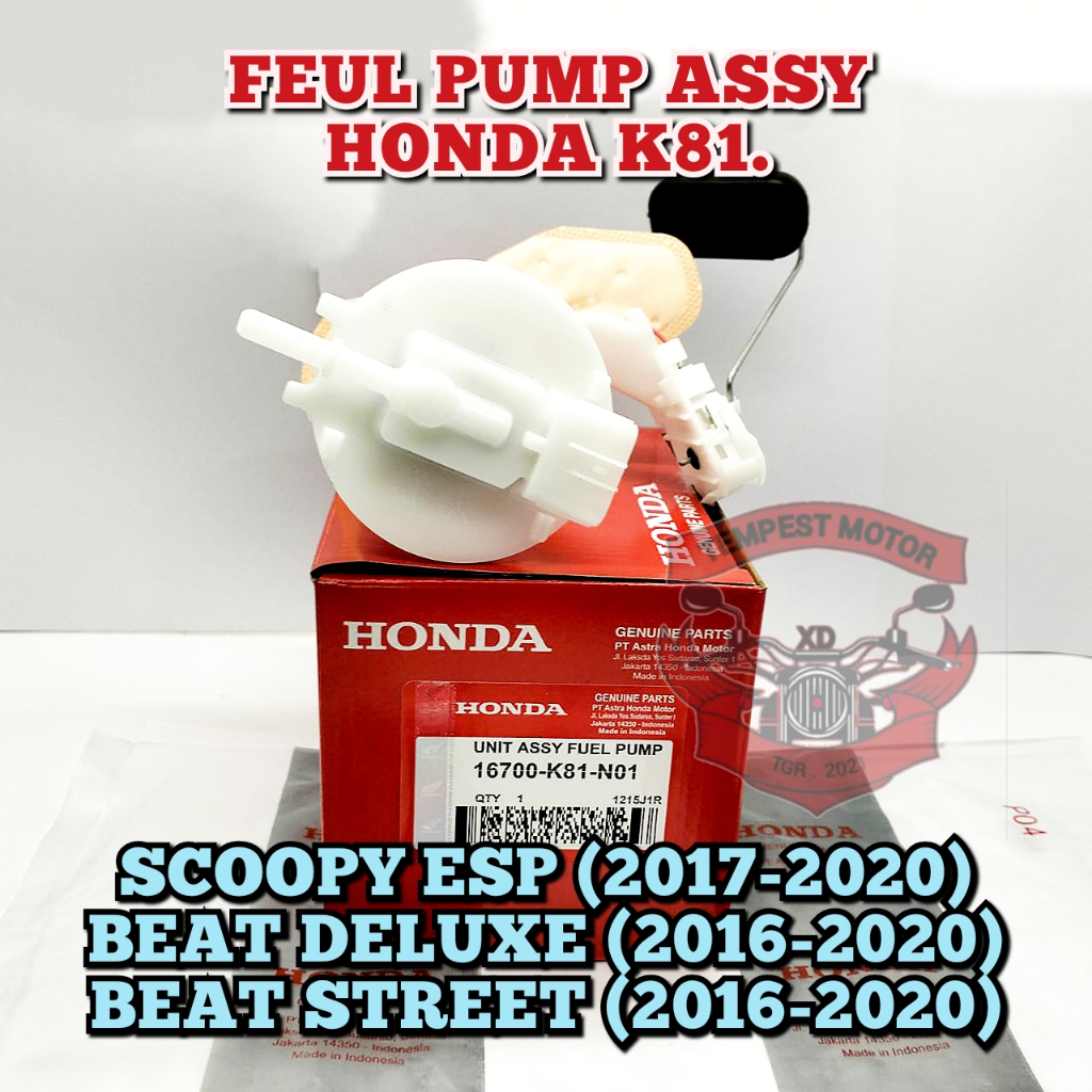 FUEL PUMP ASSY SCOOPY ESP FUEL PUMP HONDA K81 FUEL PUMP POMPA BENSIN BEAT STREET FULL PUMP BENSIN