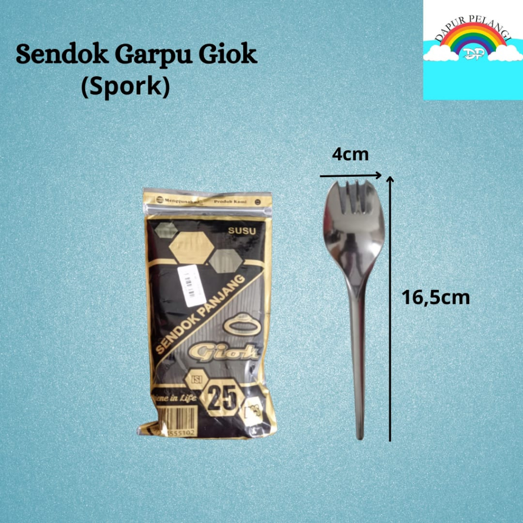 Sendok Garpu 2in1 Plastik/Spork Giok/Sendok Garpu 2in1 Giok