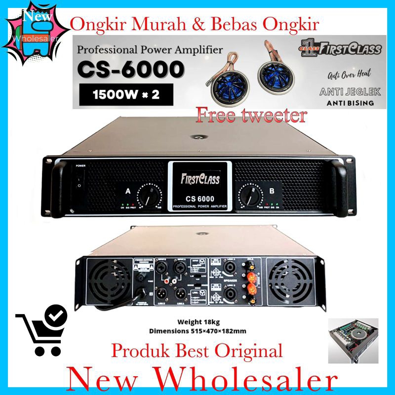 power Sound Firstclass Cs6000 Original 1500watt x2 resmi garansi