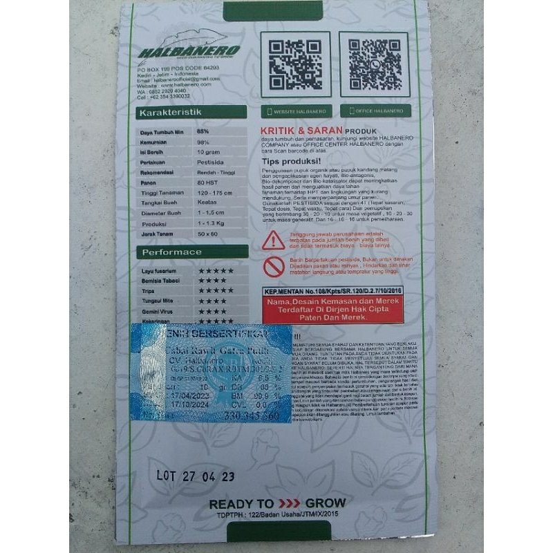 Benih Cabai Rawit Unggul