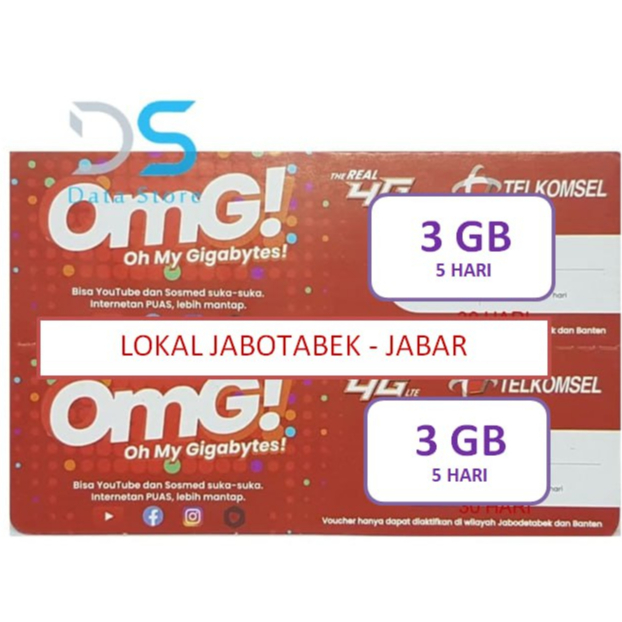 Voucher Telkomsel 3 GB 5 Hari