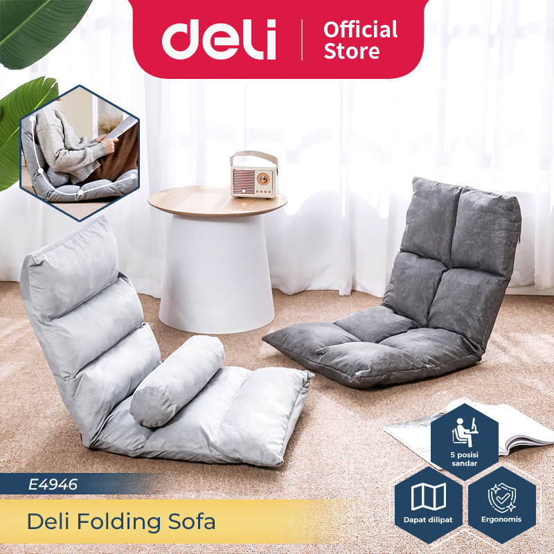 Deli Folding Sofa / Lazy Sofa / Kursi Lesehan Lantai 5 Posisi Sandar E4946