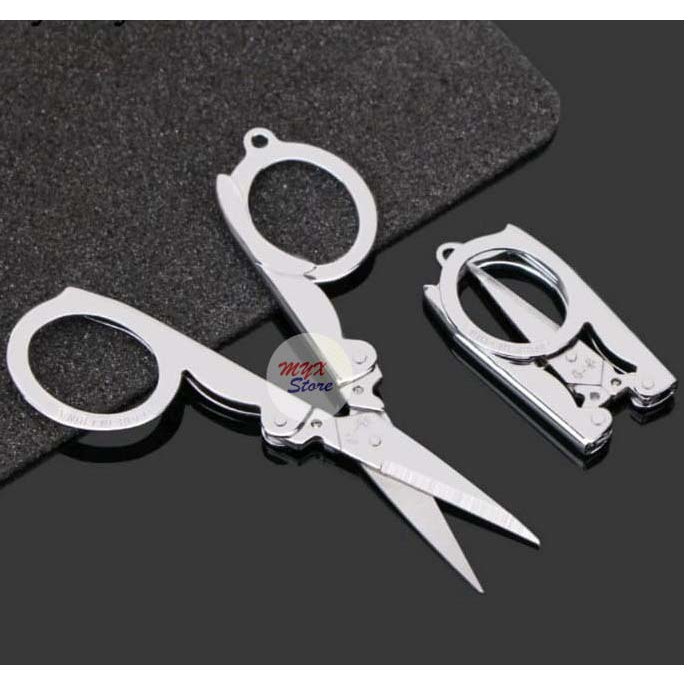 

Gunting Lipat Bahan Stainless Steel Folding Scissors Murah Gunting Lipat Serbaguna Mini Travel MYX Store