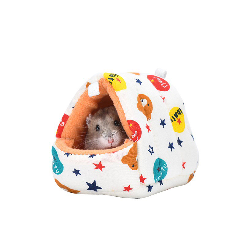 10cm Tempat Tidur Rumah Kasur Hamster Deer Kandang Pet Cloth House  Hamtaro Guinea Pig Aksesoris Lan