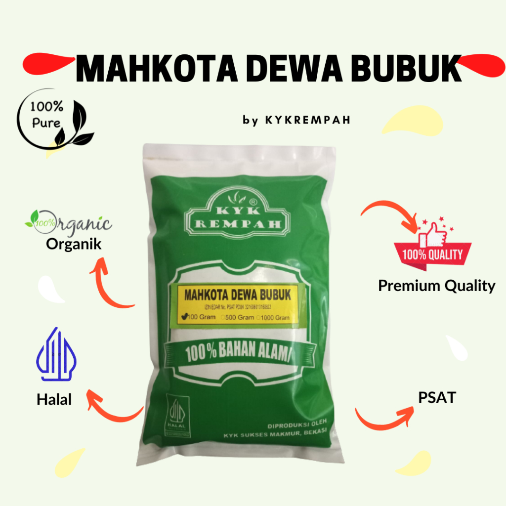 

Mahkota Dewa Bubuk Murni [100 gram]